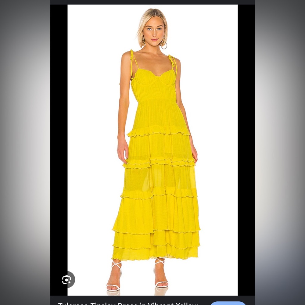 Tularosa Yellow Tiered Dress